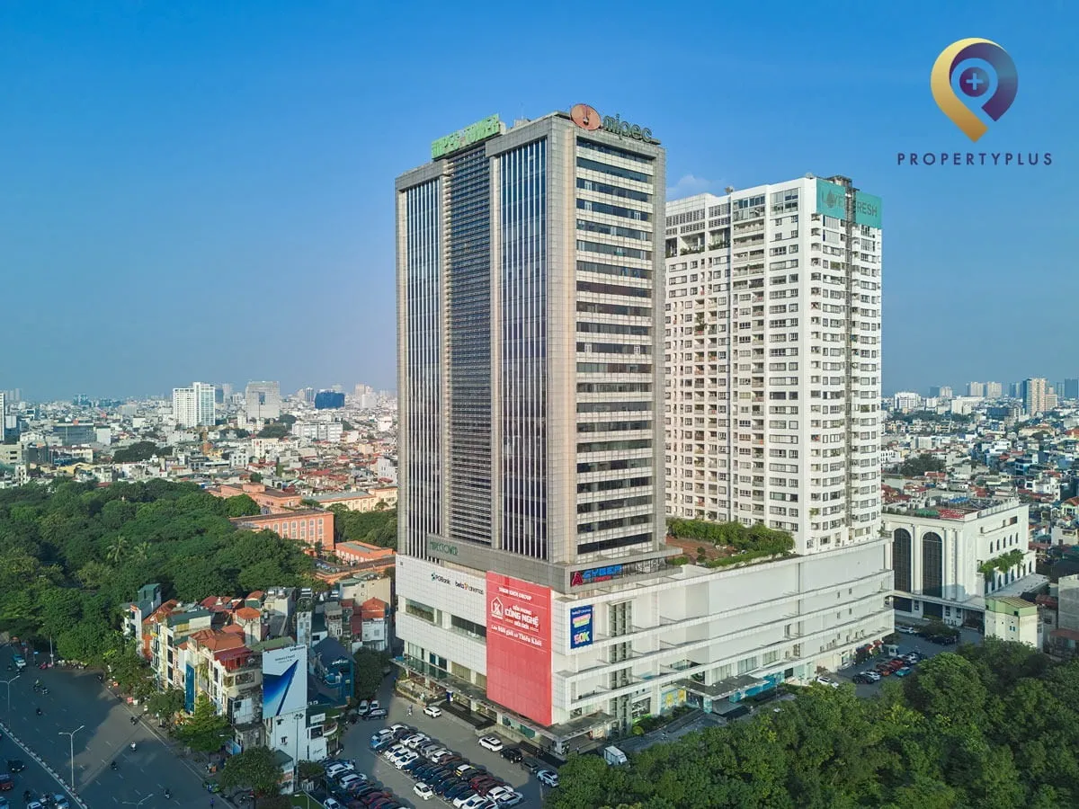 Toàn cảnh tòa nhà MIPEC Tower tại Quận Đống Đa, Hà Nội.